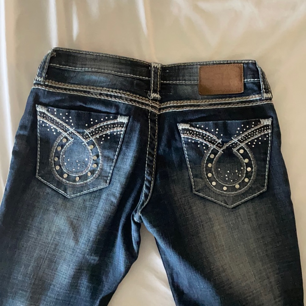 Ladies Big Star Distressed Blue jeans